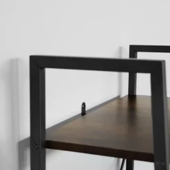 tectake Wandrek Brentwood 57,5x34x173cm, Industrieel Hout Donker, Rustiek