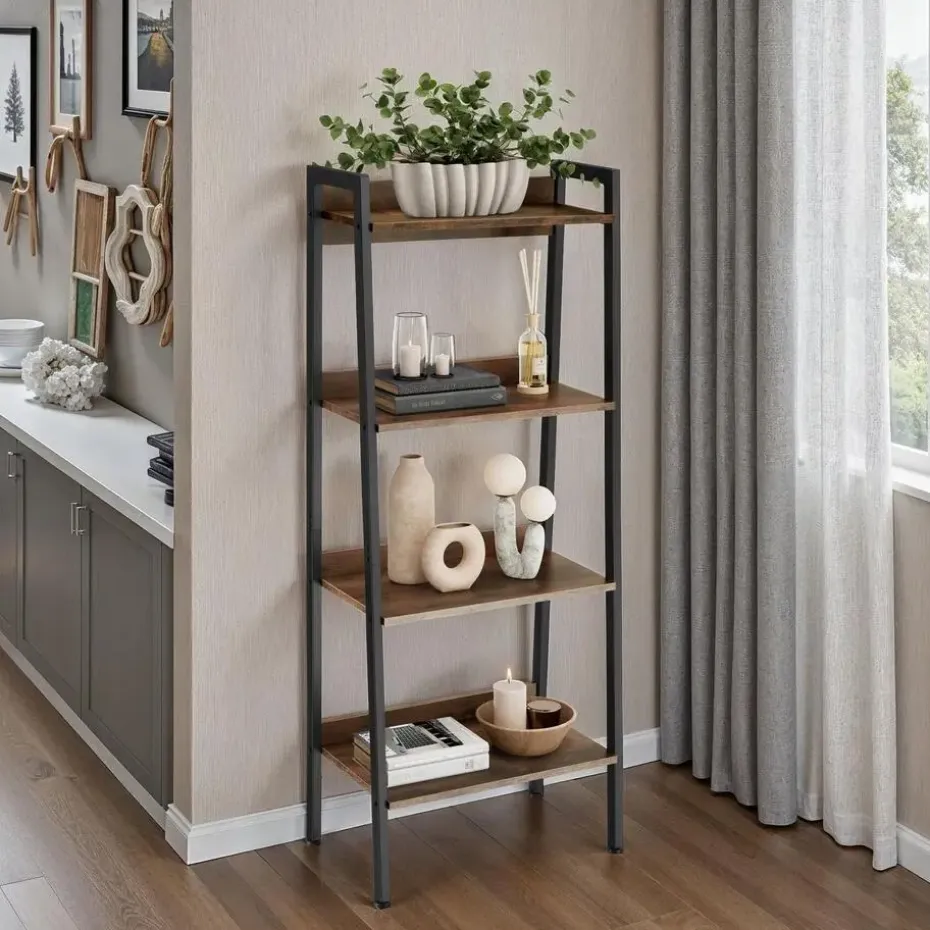 tectake Wandrek, Industrieel Hout Donker, Rustiek