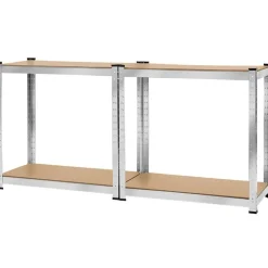 tectake Werkplaatsrek, Zilver