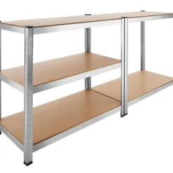 tectake Werkplaatsrek, Zilver