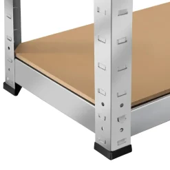 tectake Werkplaatsrek, Zilver