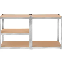 tectake Werkplaatsrek, Zilver