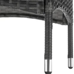 tectake Wicker bistroset Luzern 2+1 met kussenhoezen in 2 kleuren - Grijs