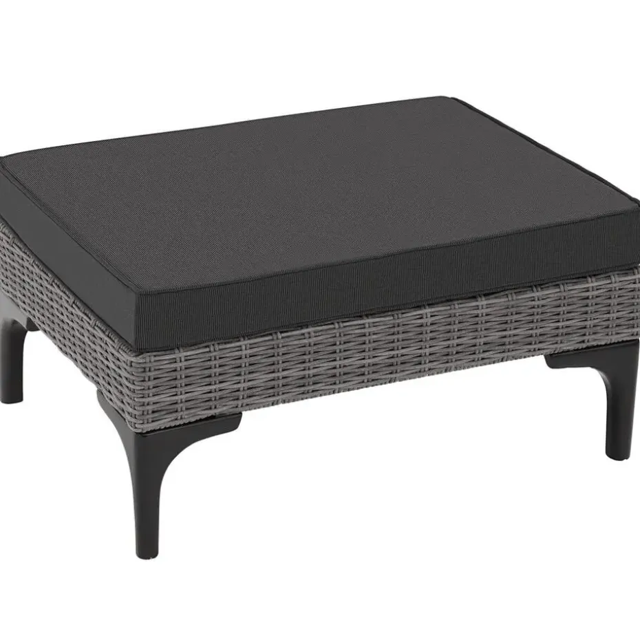 tectake Wicker lounge Bellaria met aluminium frame, Grijs