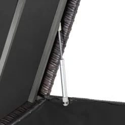 tectake Wicker opbergbox Kiruna met kunststof gaas, 120x55x61,5cm, 270l, Bruin