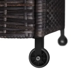 tectake Wicker opbergbox Kiruna met kunststof gaas, 120x55x61,5cm, 270l, Bruin