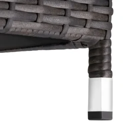 tectake Wicker opbergbox Kiruna met kunststof gaas, 120x55x61,5cm, 270l, Bruin