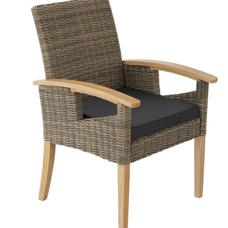 tectake Wicker tafel Foggia met 8 stoelen Rosarno, Natuur