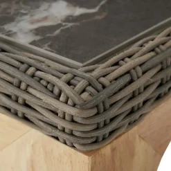 tectake Wicker tafel Foggia met 8 stoelen Rosarno, Natuur