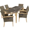 tectake Wicker tafel Foggia met 6 stoelen Rosarno, Natuur