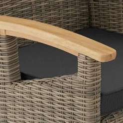 tectake Wicker tafel Foggia met 6 stoelen Rosarno, Natuur