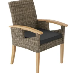 tectake Wicker tafel Foggia met 6 stoelen Rosarno, Natuur