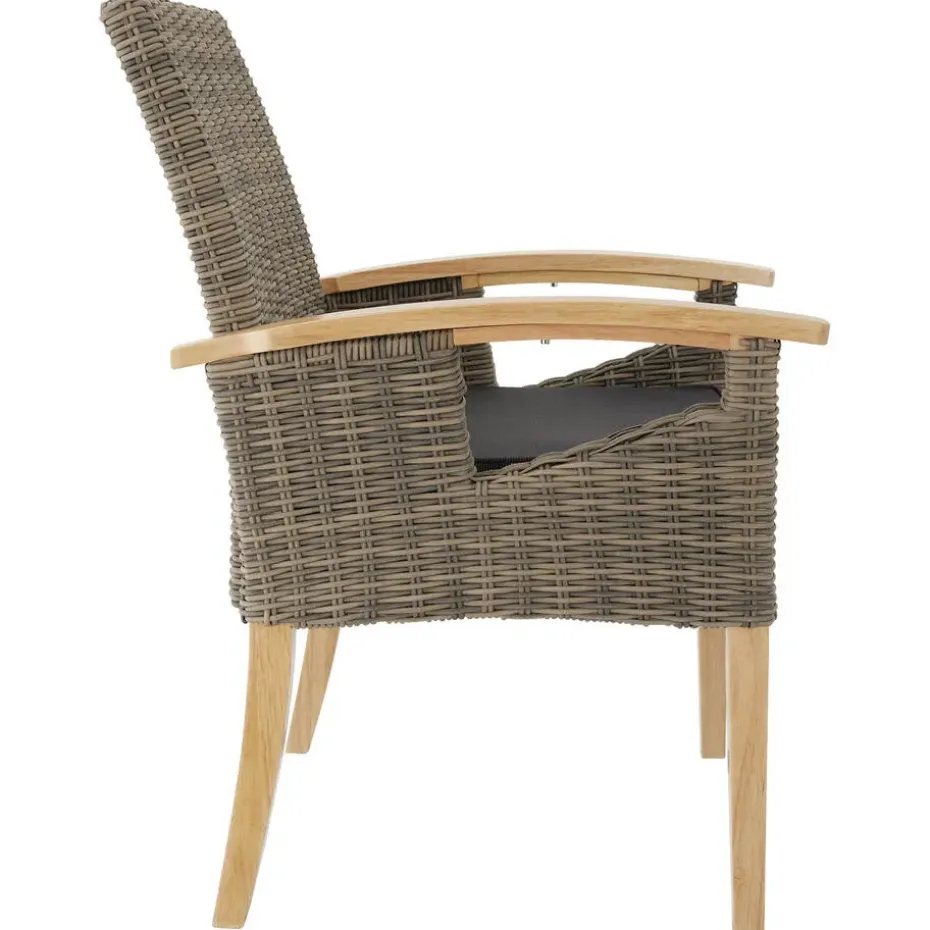 tectake Wicker tafel Foggia met 6 stoelen Rosarno, Natuur