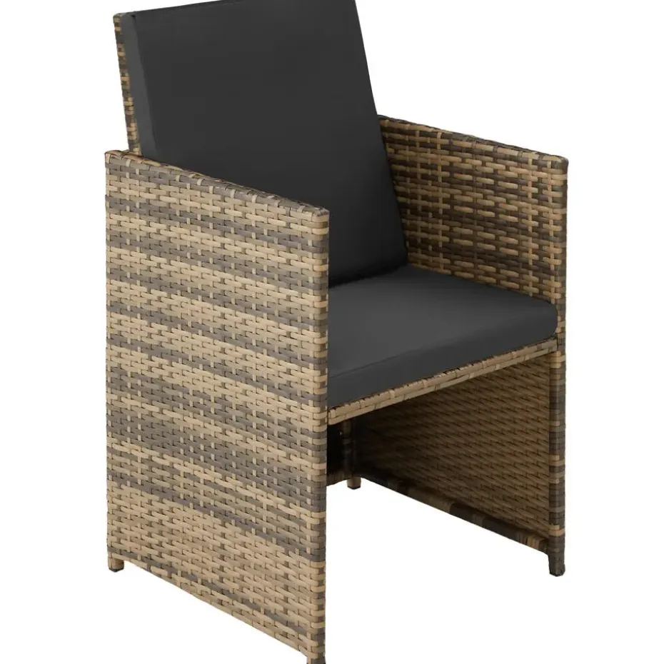 tectake Wicker tuinset Lausanne 2+1 - Natuur