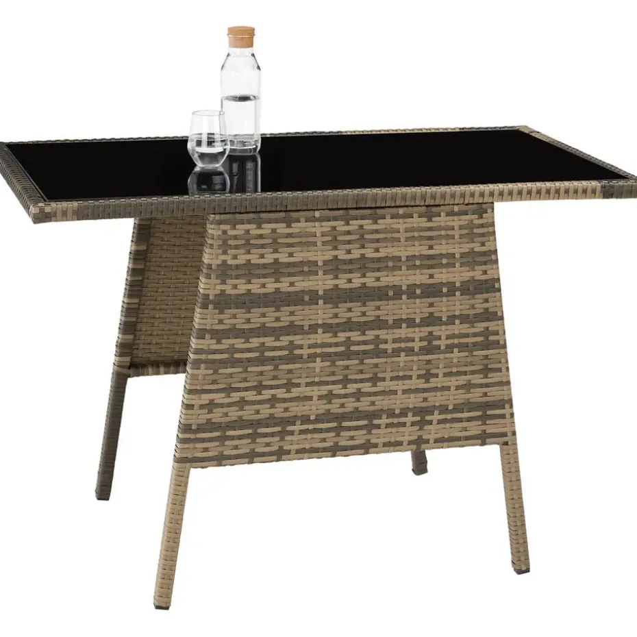 tectake Wicker tuinset Lausanne 2+1 - Natuur