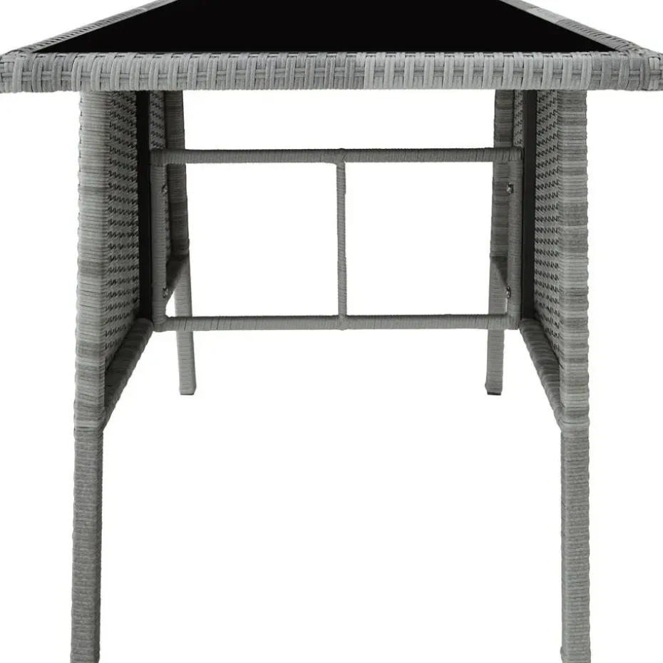 tectake Wicker tuinset Lausanne 2+1 - Lichtgrijs