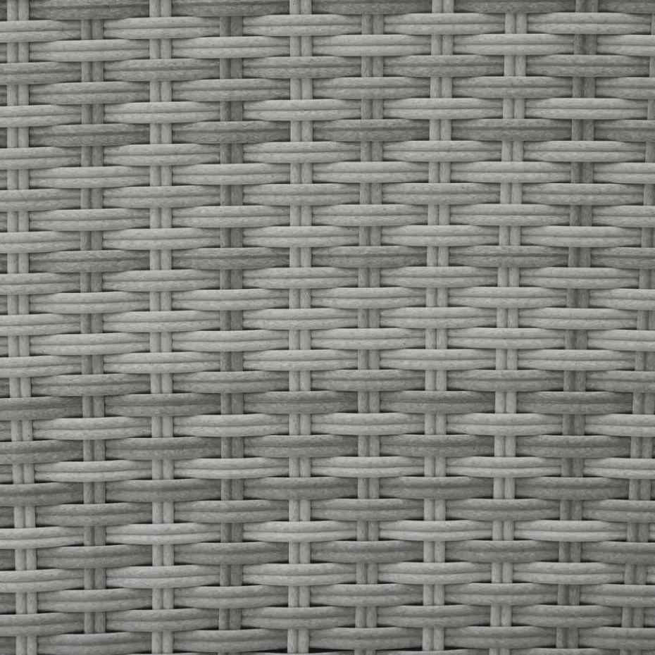 tectake Wicker tuinset Lausanne 2+1 - Lichtgrijs