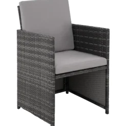 tectake Wicker tuinset Palma 8+4+1 met beschermhoes - Grijs/lichtgrijs