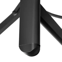 tectake Wicker tuinstoel opklapbaar met aluminium frame en voetsteun, Zwart