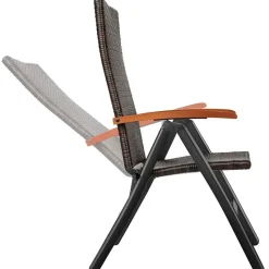tectake Wicker tuinstoel Canberra opklapbaar, Bruin