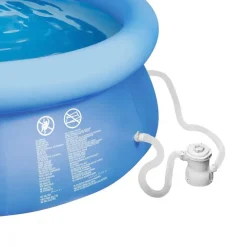 tectake Zwembad rond met filterpomp Ø 300 x 76 cm, Blauw