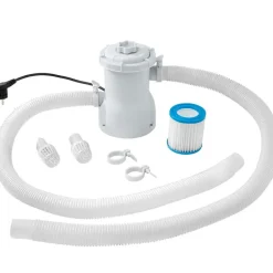 tectake Zwembad rond met filterpomp Ø 300 x 76 cm, Blauw