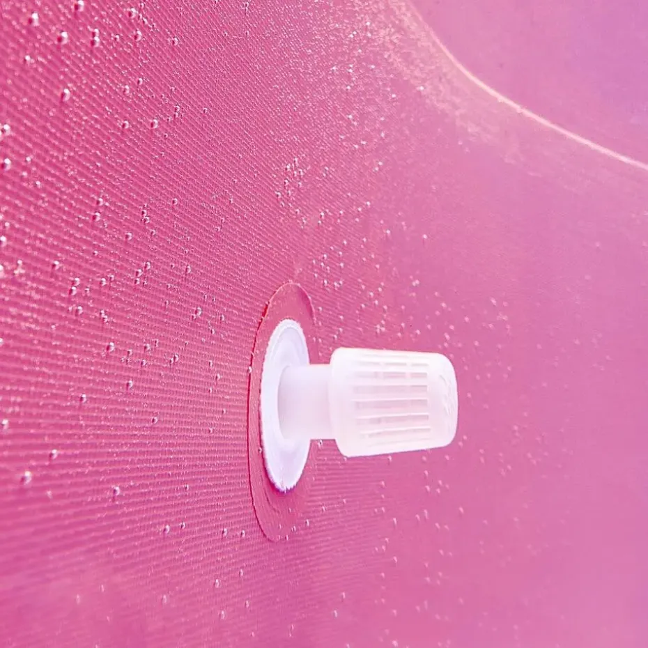 tectake Zwembad rond met stalen frame en filterpomp Ø 360 x 76 cm, Pink