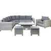 TEGLIO - Loungeset 9-zits - Grijs - Kunstrotan
