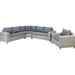 TEGLIO - Loungeset 9-zits - Grijs - Kunstrotan