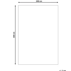 TELLIKAYA - Loper vloerkleed - Grijs - 200 x 300 cm - Jute