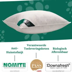 Ten Cate 100% Eendenveren Hoofdkussen - 60x70