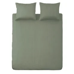Ten Cate 100% Katoensatijnen Tweepersoons Dekbedovertrek - 200x200/220 - Groen