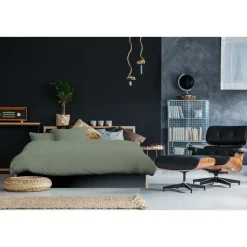 Ten Cate 100% Katoensatijnen Tweepersoons Dekbedovertrek - 200x200/220 - Groen