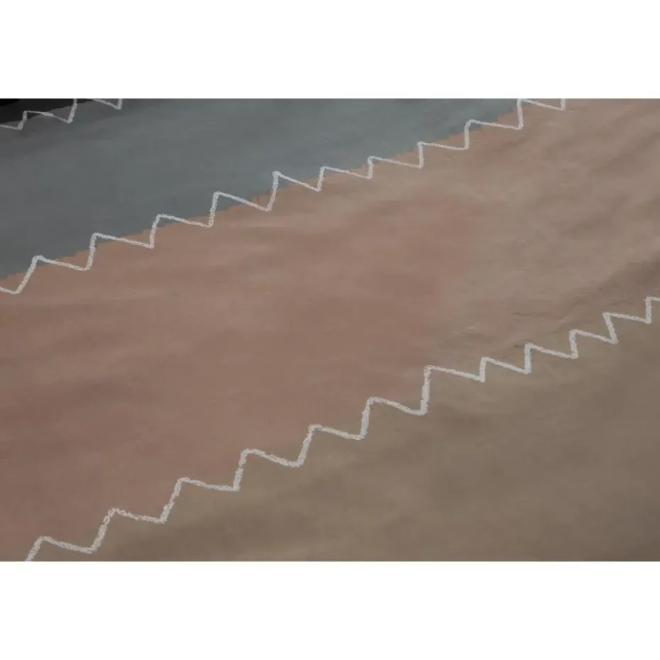 Ten Cate Katoenen Dekbedovertrek - 240x200/220 - Zig Zag Taupe