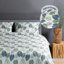 Ten Cate Katoenen Dekbedovertrek - 140x200/220 cm - Graphic Leaves