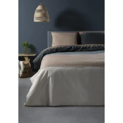 Ten Cate Katoenen Dekbedovertrek - 140x200/220 - Zig Zag Taupe