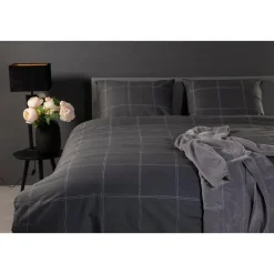 Ten Cate Katoenen Dekbedovertrek - 140x200/220 cm - Louis Antraciet