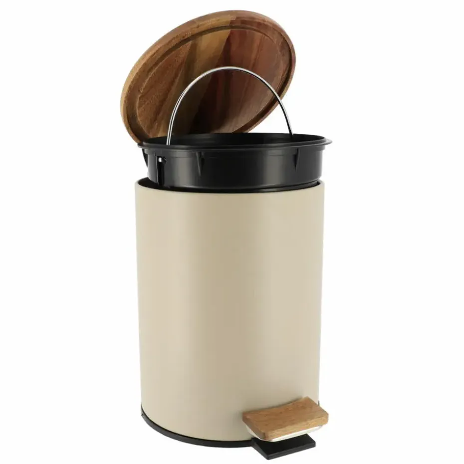 Tendance Badkamer prullenbak Bamboo vibe - soft close - 3 ltr