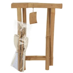 Tendance Bijzet krukje/stoel - Inklapbaar - creme wit - vouwkruk