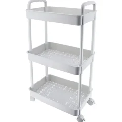 Tendance Keuken/badkamer trolley 3 laags - 38 x 26 x 77cm - wit