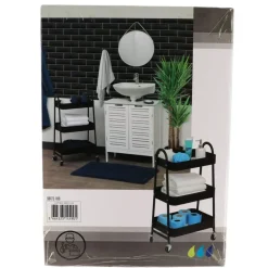 Tendance Keuken/badkamer trolley 3 laags - 43 x 31 x 79cm - zwart