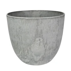 Ter Steege Bloempot - grijs - natuursteen look - 23 x 20 cm