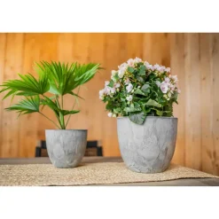 Ter Steege Plantenpot - betongrijs - kunststof - 38 x 33 cm