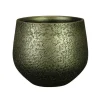 Ter Steege Plantenpot - keramiek - metallic donkergroen - 23x20cm