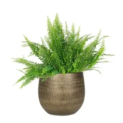 Ter Steege Plantenpot - metal look - goudkleurig - 26 x 25 cm