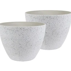 Ter Steege Plantenpot - wit - kunststof - 22 x 17 cm