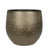 Ter Steege Plantenpot/bloempot - keramiek - metal goud - 31x28cm