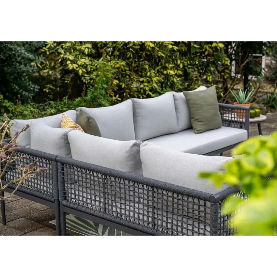 Teramon hoekset - 4-dlg. - carbon black - dark grey - valley sand