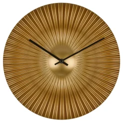 TFA radio gestuurde wandklok - kunststof - goud - Dia 18 cm