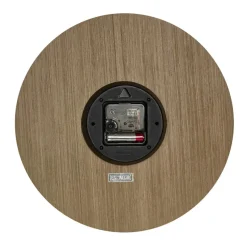 TFA Wandklok - donker naturel hout - hout - D30 cm